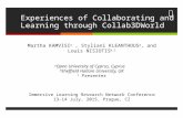 Experiences of Collaborating and Learning through Collab3DWorld (iLRN 2015 Short Paper Presentation)