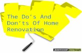 Do's and dont's of home renovation