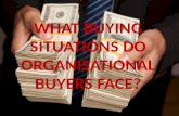 What buying situations do organisational buyers face