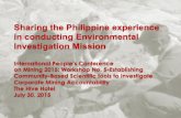 Environmental Investigation Missions - The Philippine Experience