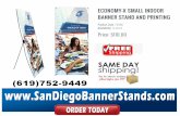 San Diego Economy-X Small Indoor Banner Stand and Printing
