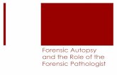 Forensic Autopsy and the Role of the Forensic Pathologist