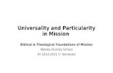 6. particularity and universality in mission