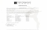 performing art school 1998-2001 certificate