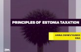 Principles of Estonia taxation