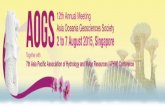 Aogs 2015 pictures at Singapore, 02 - 07 August, 2015