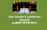 Our Savior's Lutheran Church - Beloit Weekly Announcements