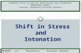 Shift in Stress and Intonation