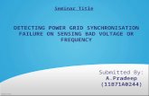 DETECTING POWER GRID SYNCHRONISATION FAILURE ON SENSING BAD VOLTAGE OR FREQUENCY
