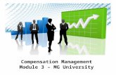 Compensation management  - Module 3 – MG university - Manu Melwin Joy