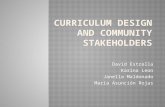 Curriculum design and community stakeholders