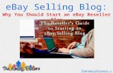 The Reseller's Guide to Starting an eBay Selling Blog