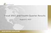 Fourth Quarter Fiscal 2015 Results