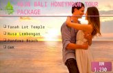 4 days 3 nights bali honeymoon package + nusa lembongan tour