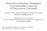 RuleML2015: Rule Generalization Strategies in Incremental Learning of Disjunctive Concepts