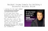 Residual Income Formula For Building A Successful Business Online