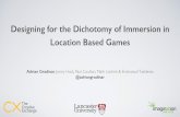 Designing for the Dichotomy of Immersion in Location Based Games