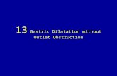 13 gastric dilatation without outlet obstruction