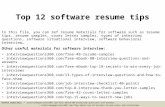 Top 12 software resume tips