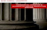Commercial Litigation & Alternative Dispute Resolution Brochure - New Temple Chambers 01 08 15
