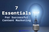 7 essentials for Successful content marketing
