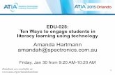 Ten ways to engage students in literacy learning using technology
