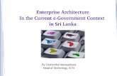 Enterprise architecture in the current e-Government context in Sri Lanka
