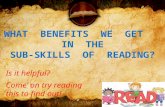 Sub-skills of Reading