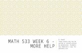 Math 533 week 6   more help