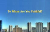 [The Church of Almighty God] Almighty God's Utterance "To Whom Are You Faithful?"