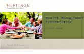 Heritage Client Wealth Management Overview