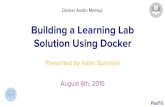 Building a Learning Lab Solution using Docker