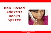 Web based address books system upendra
