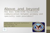 Above and beyond: How do SCAN-ECHO consultations facilitate communication between primary and specialty care providers?