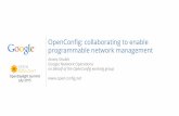 OpenConfig: collaborating to enable programmable network management