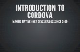 Introduction to Cordova