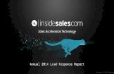 Annual 2014 Lead Response Report by @InsideSales