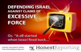 Defending Israel Against Claims of Excessive Force