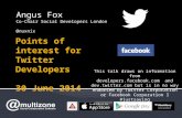 Social Developers London update for Twitter Developers