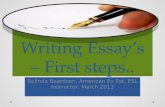 Writing essays – first steps