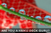 Wanted: Haiku Deck Gurus (Created with Haiku Deck)