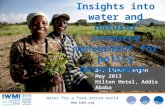 Insights into water and natural resource management for policy development
