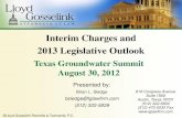 Interim Charges and 2013 Legislative Outlook, Brian Sledge