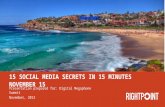 15 Social Media Secrets in 15 Minutes Digital Megaphone Social Media & PR Monitoring and Measurement Summit