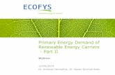Primary Energy Demand of Renewable Energy Carriers - Part II