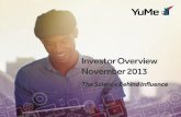 Yume Investor Overview - November 2013