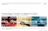 2014 Tech Trends To Watch (Summary) - A HorizonWatching Trend Report