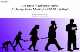 Are there (replicable) rules for using social media for b2 b marketing