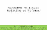 Managing HR Issues Relating to Reforms