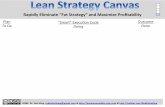 THE LEAN STRATEGY CANVAS FOR STARTUPS AND ESTABLISHED ORGANIZATIONS: A Visual Toolkit for Eliminating Fat ("Wasteful") Strategy and Maximizing Profitability